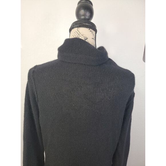 James Perse Knit Cardigan Longline Sz 2 Mock Neck Button Front 100% Cashmere - Picture 8 of 12